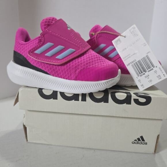 Adidas Run Falcon 3.0 Fuscia Kid's Toddler Shoes Size 6k New In Box - Picture 2 of 5